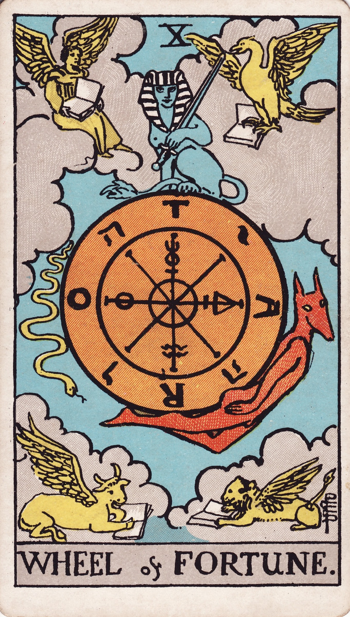 The Wheel of Fortune (X) · Rider–Waite–Smith