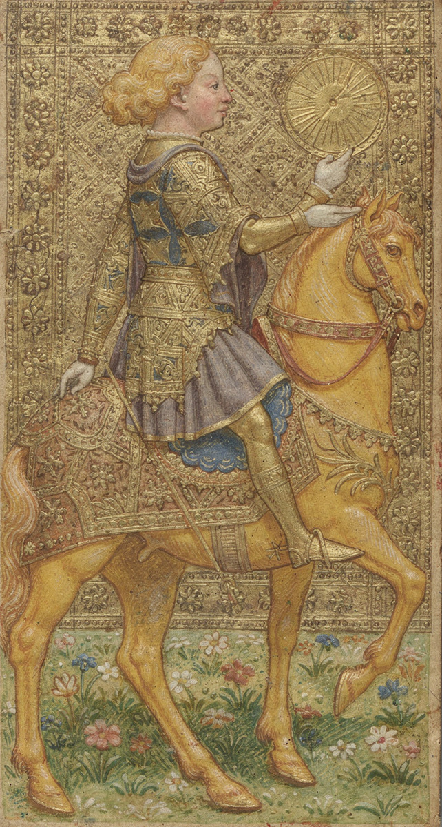 The Knight of Coins · Fable reconstruction of a lost card