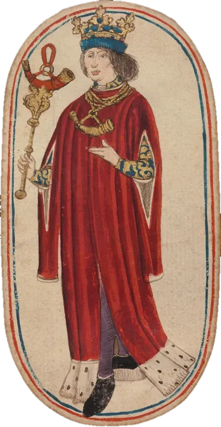 King of Horns · painted playing card, Southern Netherlands, about 1475–1480 · The Met Cloisters (public domain)