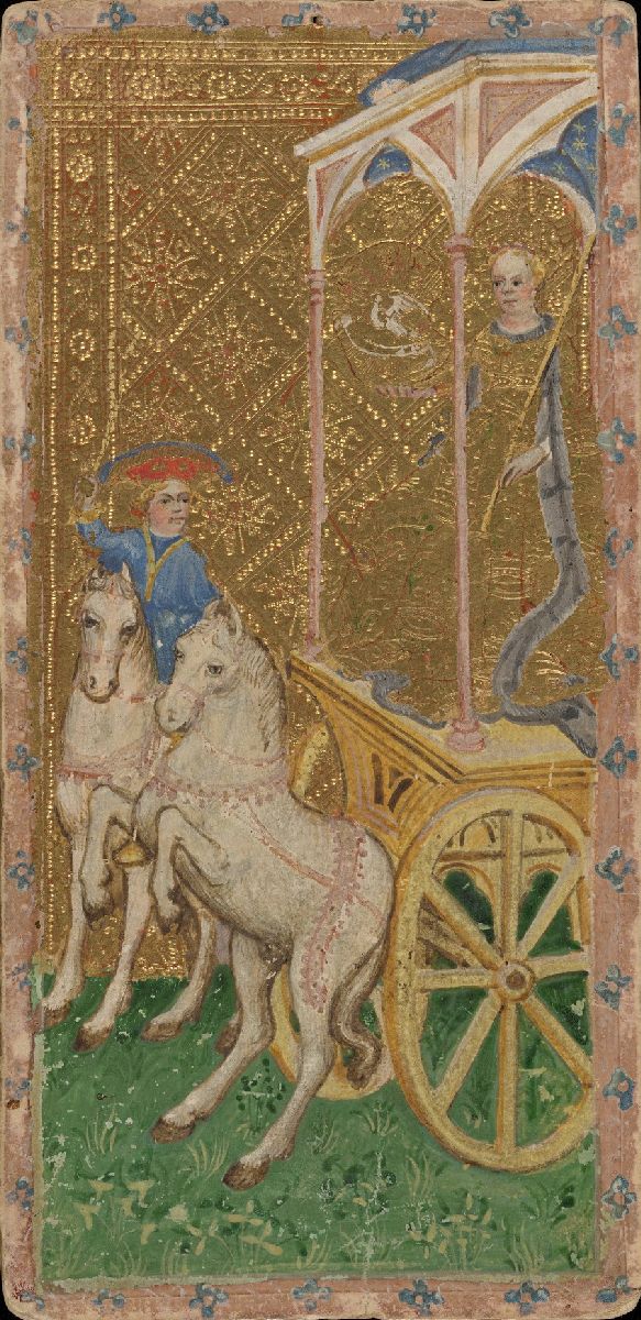 The Chariot · Cary-Yale Visconti tarot, Milan, 1440s · Yale (public domain)