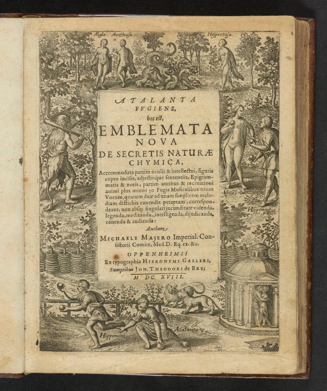 Museum original: Atalanta Fugiens, Engraved Title Page