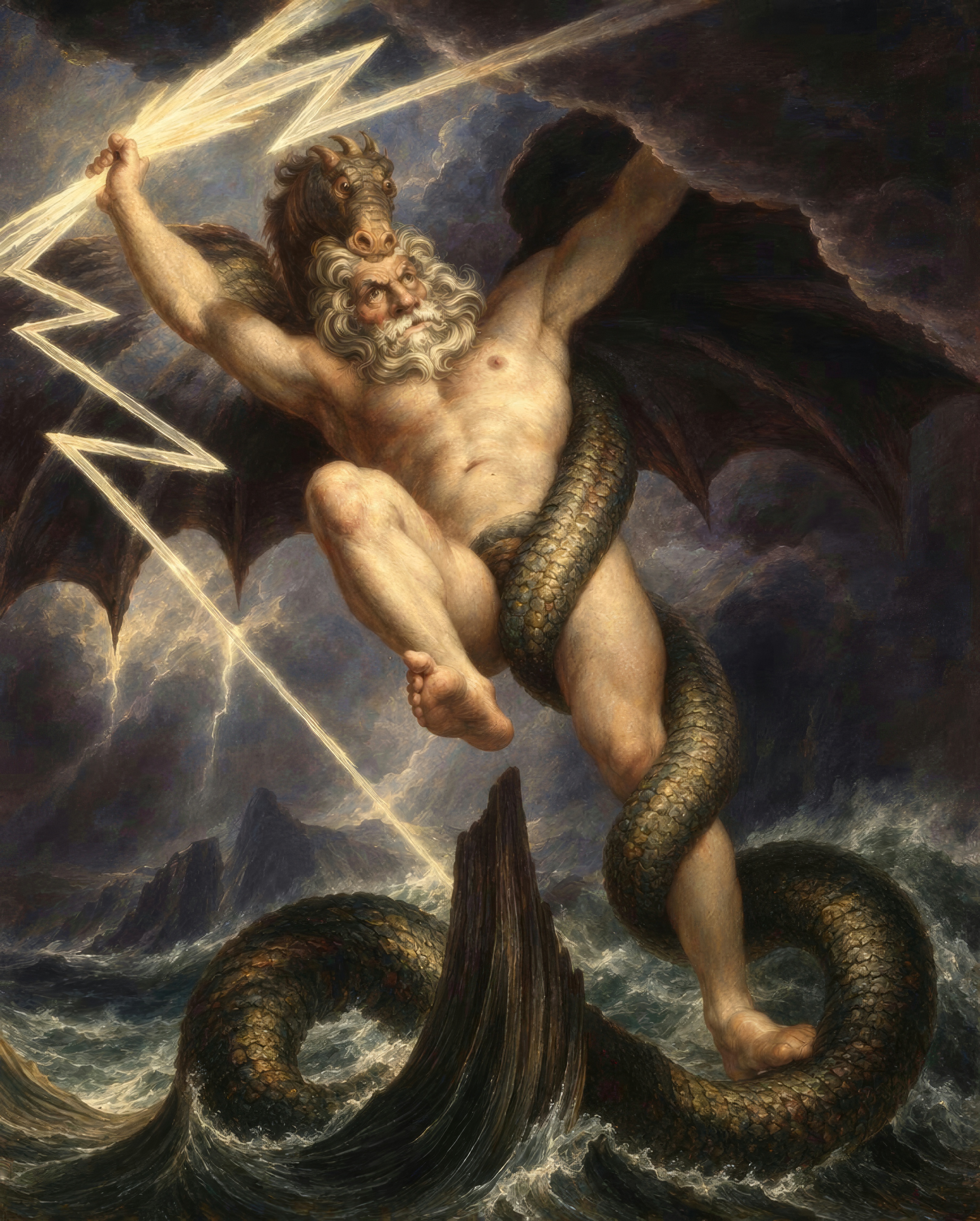 Surrealium edition: Tornado: Zeus Battling Typhon