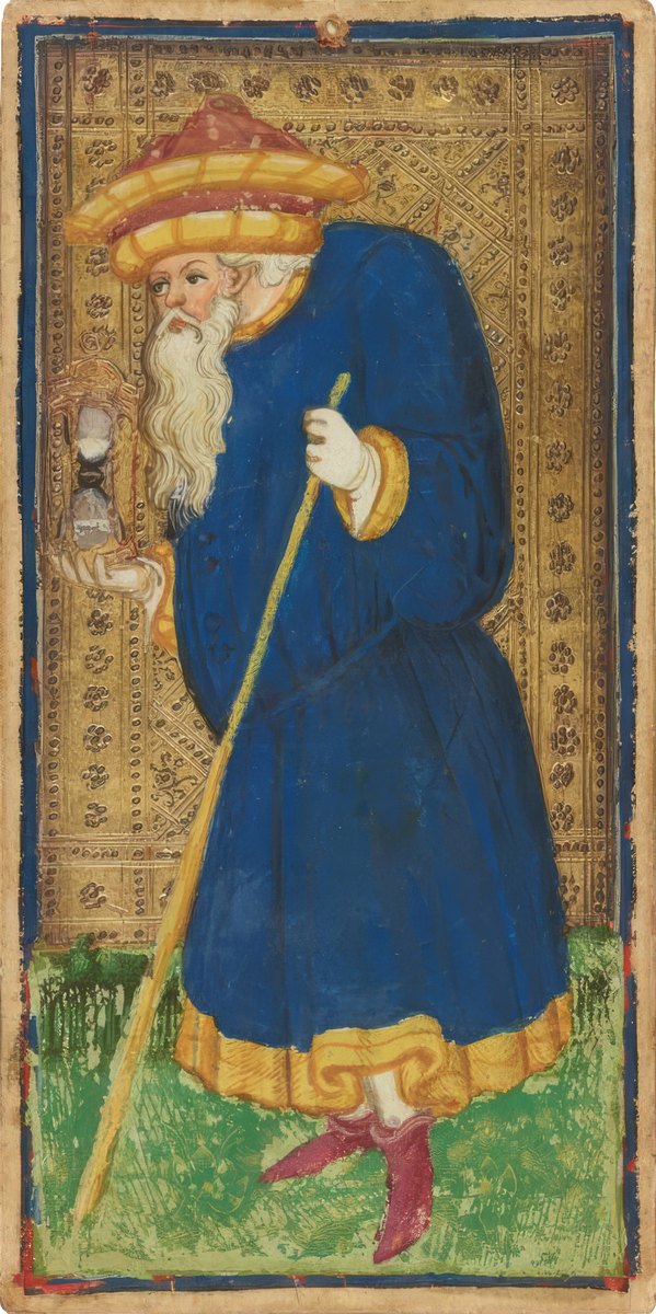 At the root · The Hermit · Visconti–Sforza tarot · Morgan Library & Museum