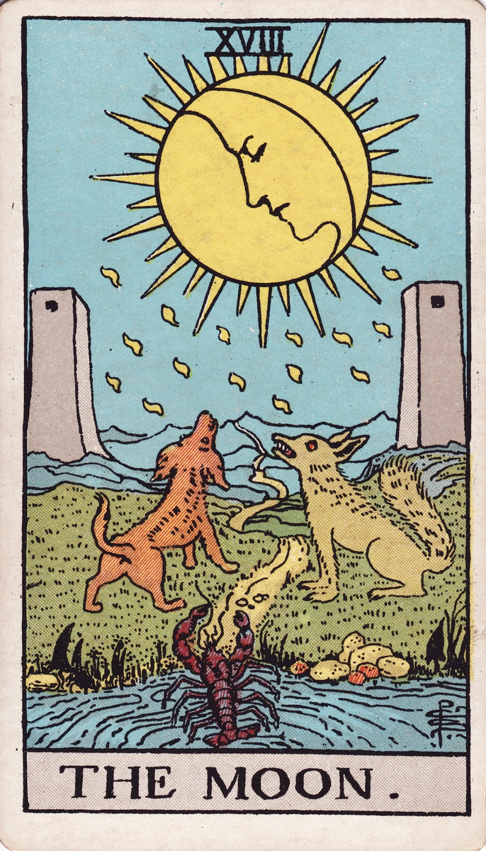 The Moon (XVIII) · Rider–Waite–Smith