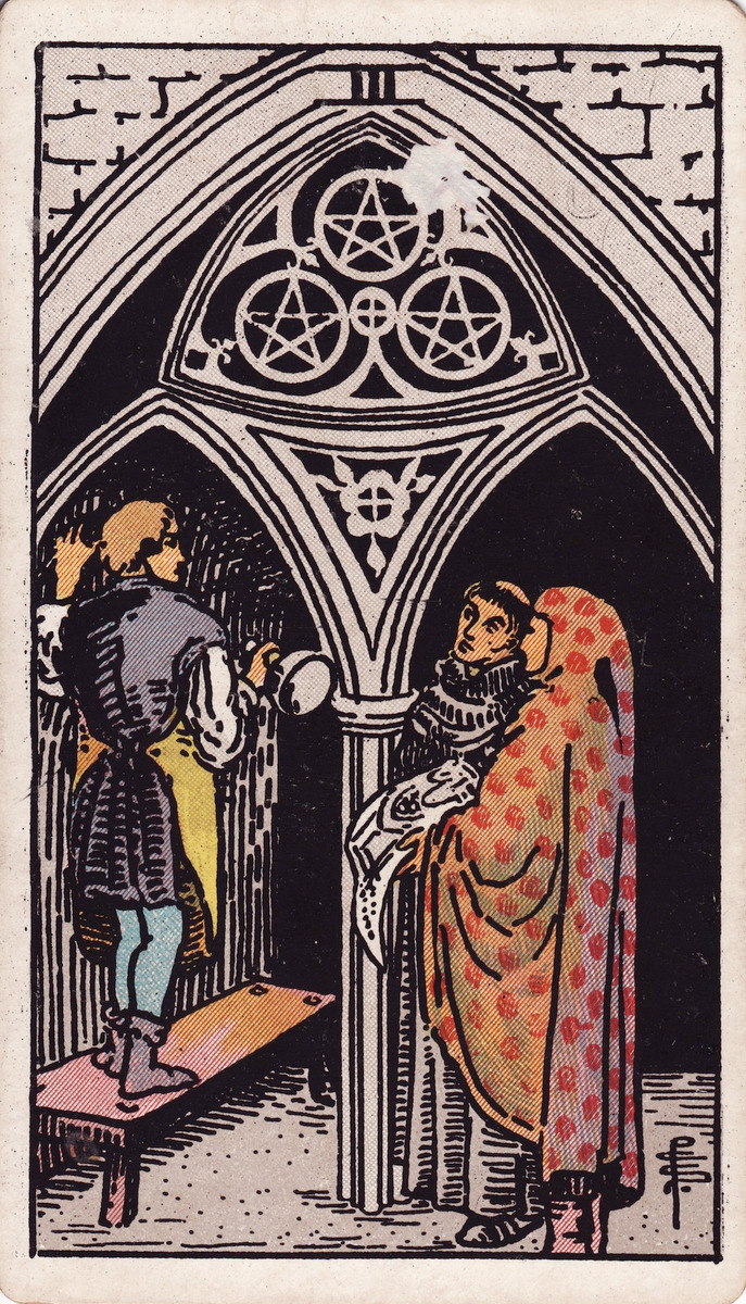 The Three of Pentacles · Rider–Waite–Smith