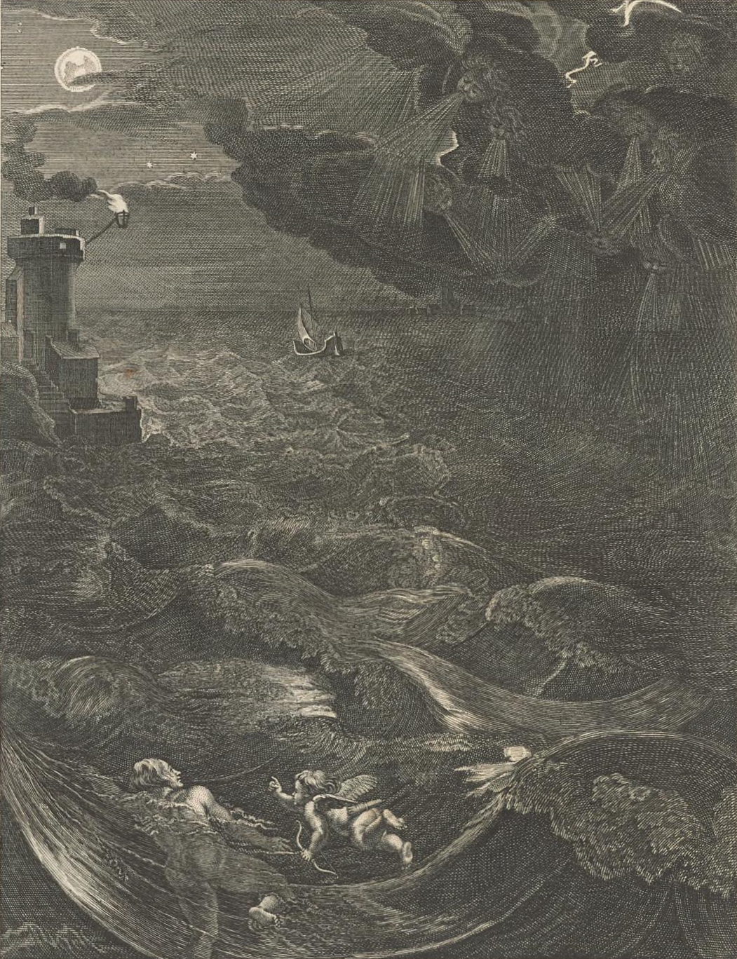 Museum original: Leander Crosses the Hellespont