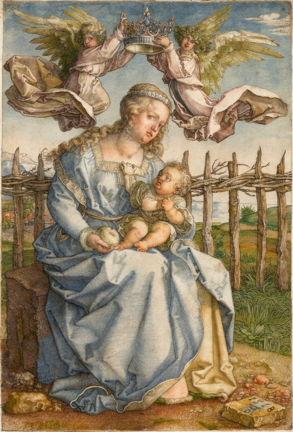 Surrealium edition: The Virgin Crowned by Two Angels