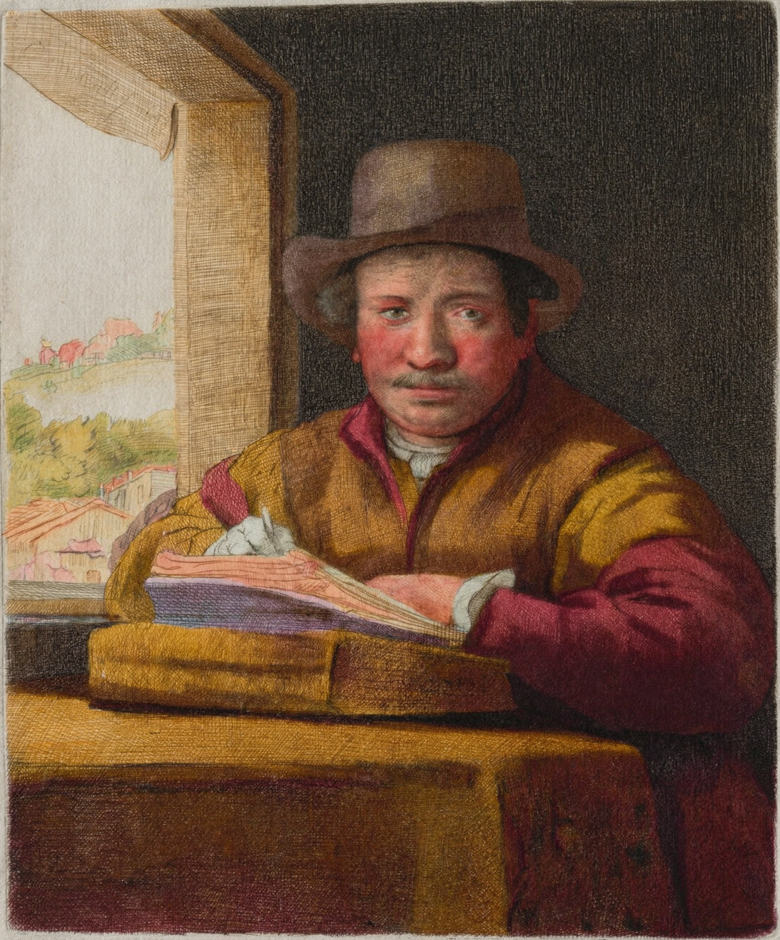Surrealium edition: Self-Portrait Drawing at a Window