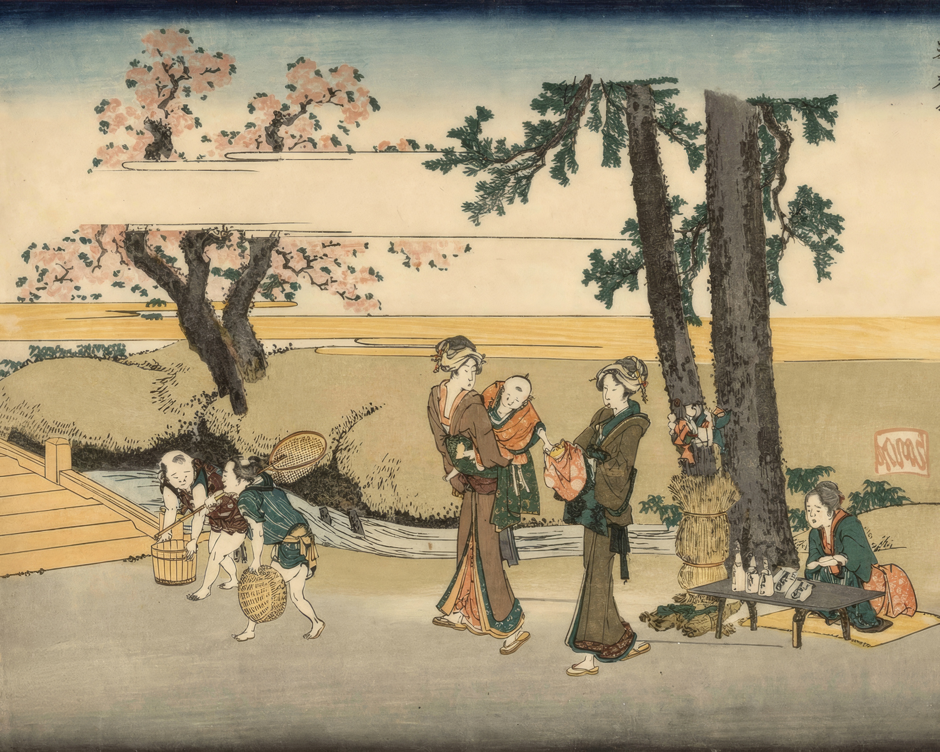 A woman walks past a roadside shop near Oji on the edge of Edo.