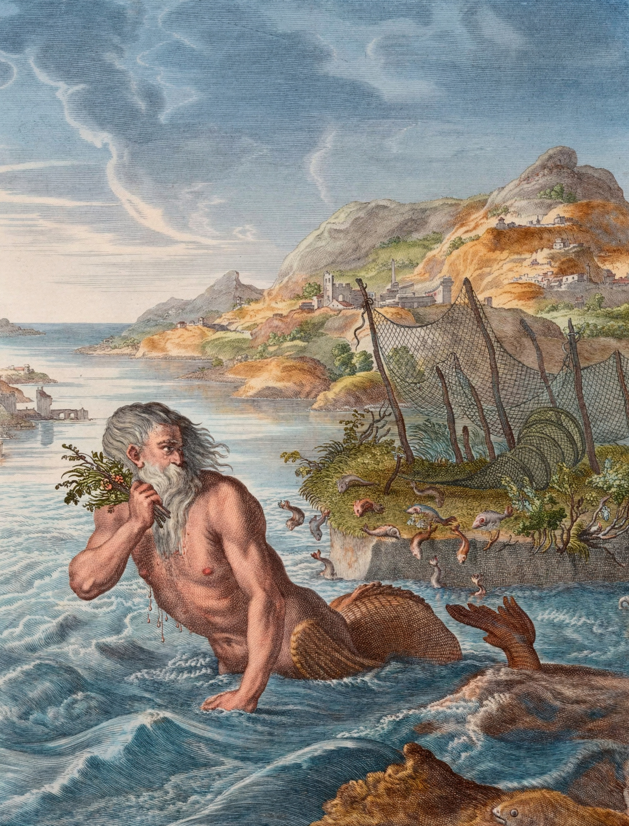 Glaucus Transformed into a Sea God