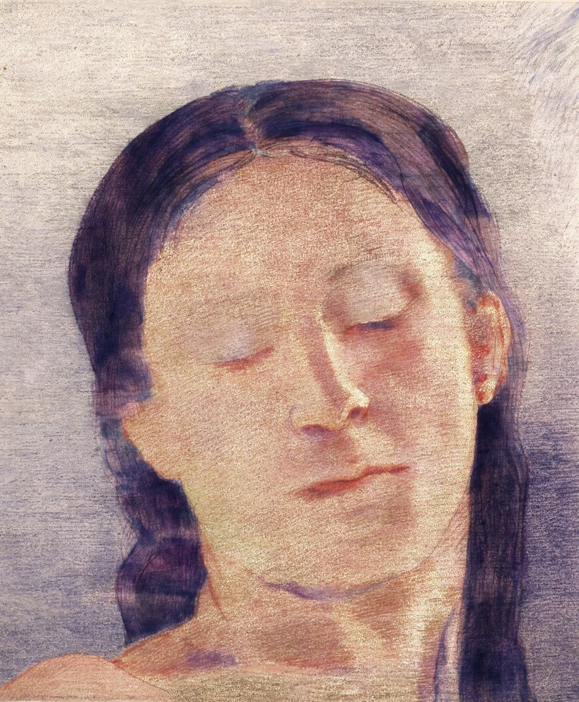 Eyes Closed — contemporary AI-assisted colour edition, complete artwork
