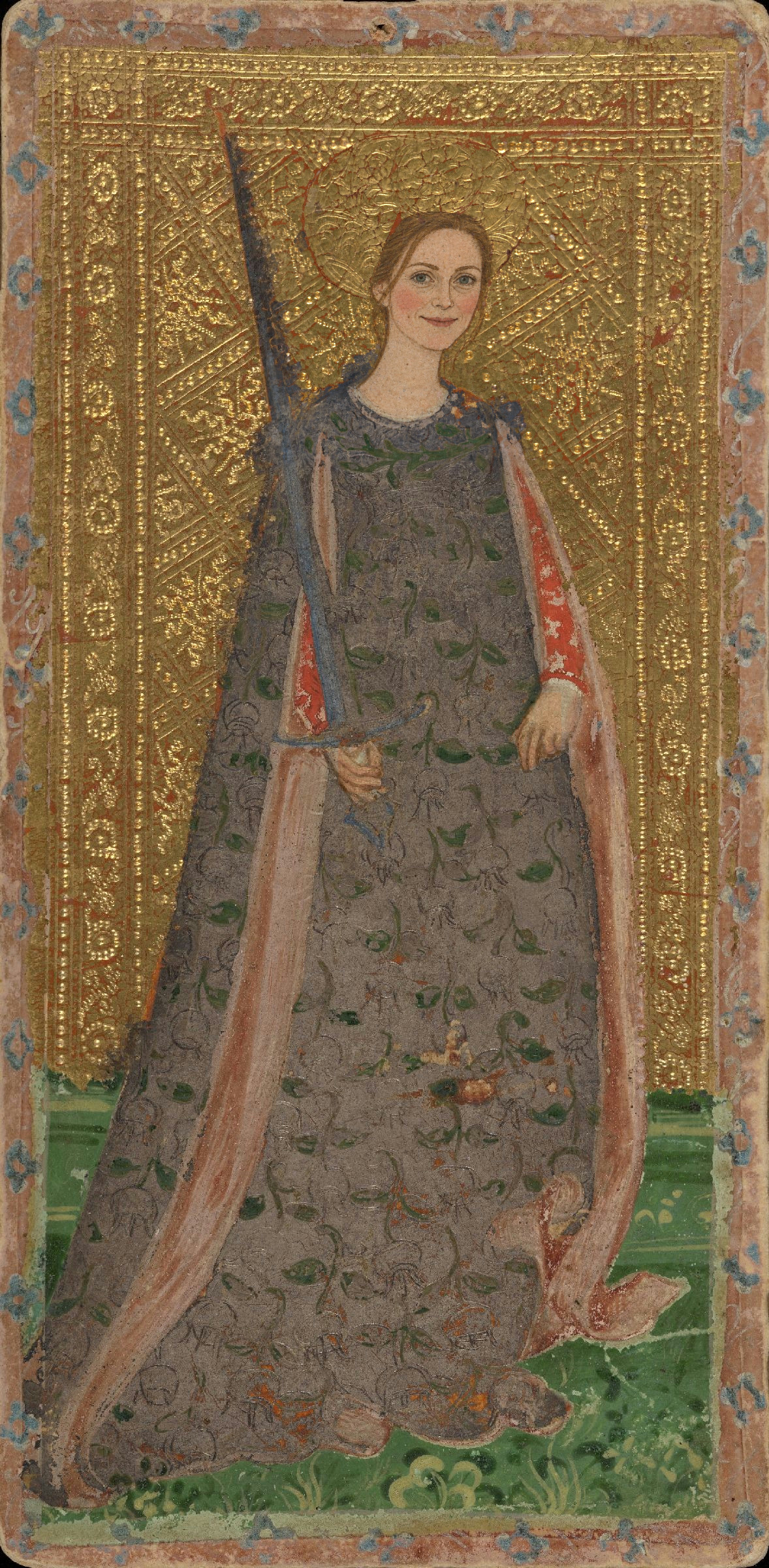 The Page of Swords · A Fable demo portrait, painted from a reading in the historic style of the Cary-Yale Visconti deck