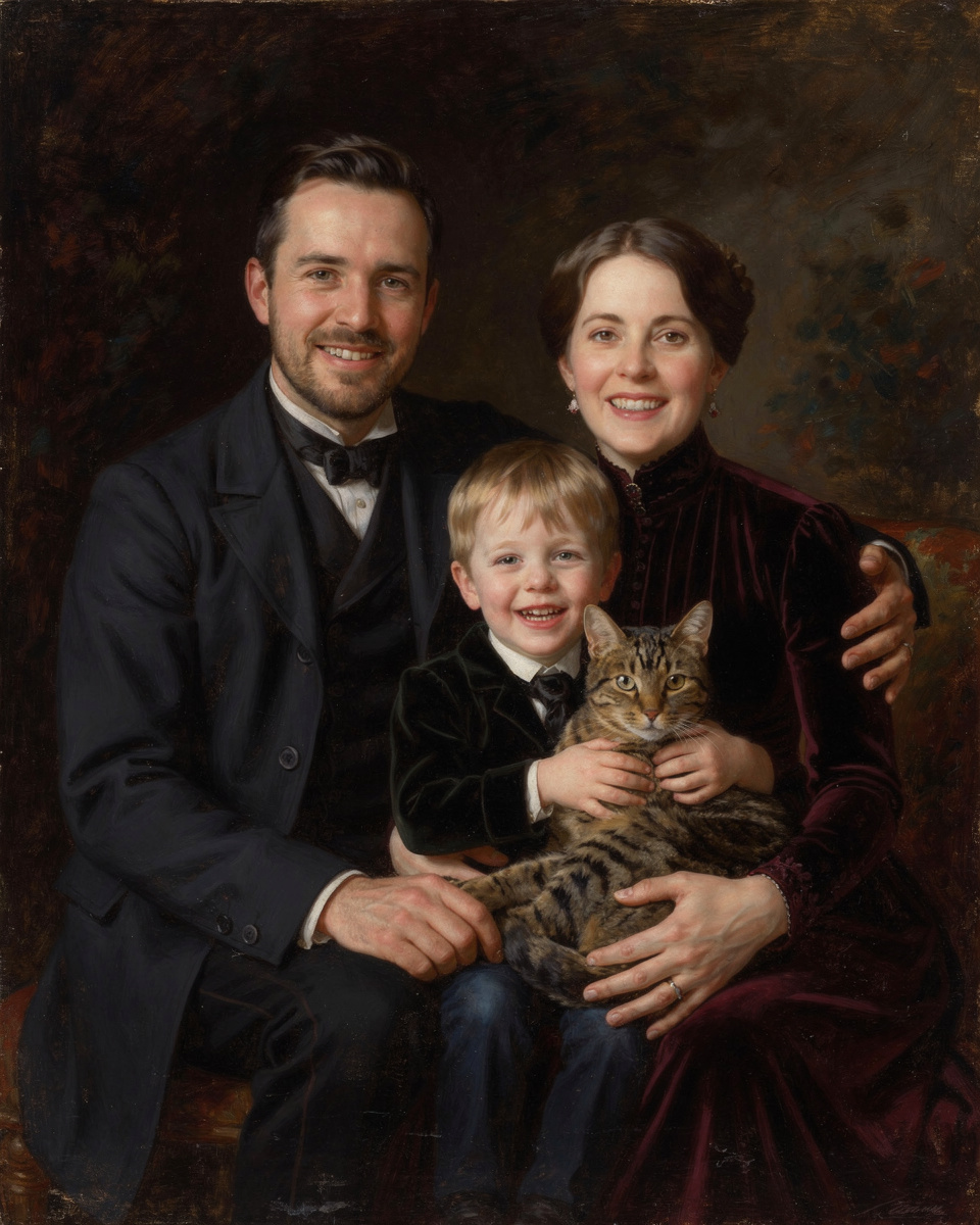 Belle Époque Family — actual catalogue portrait-style example