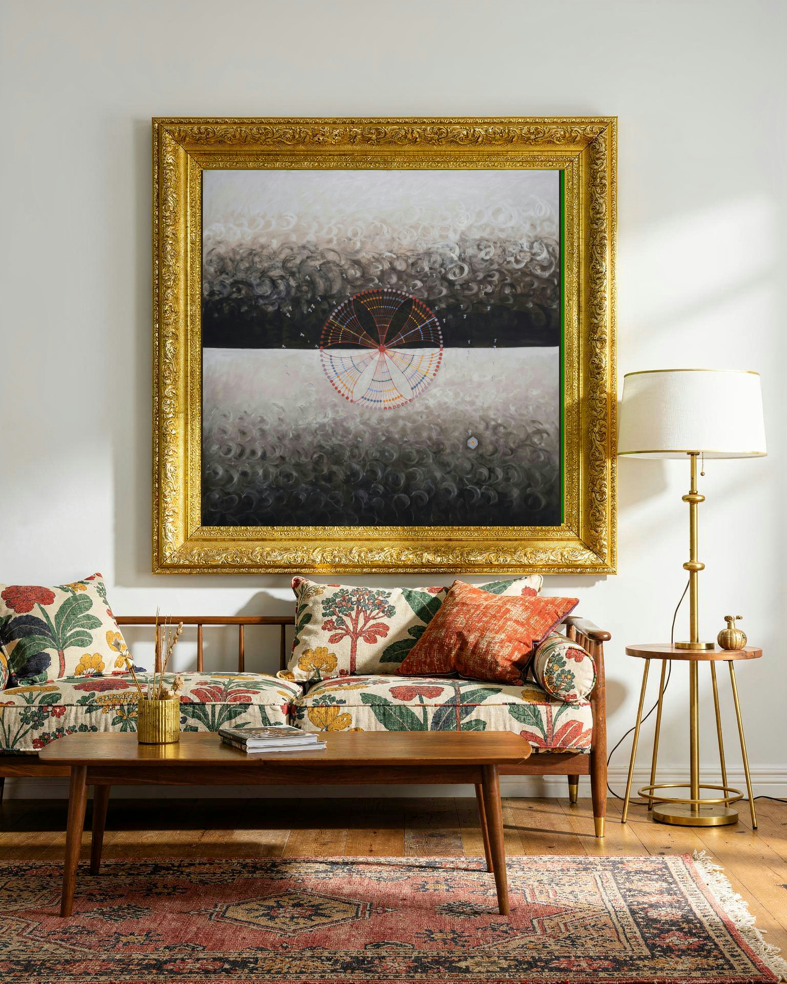 The Swan, No. 10 by Hilma af Klint as a framed print in a living room (visualization)