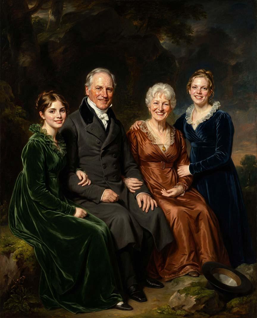Family — custom painted portrait by Fable