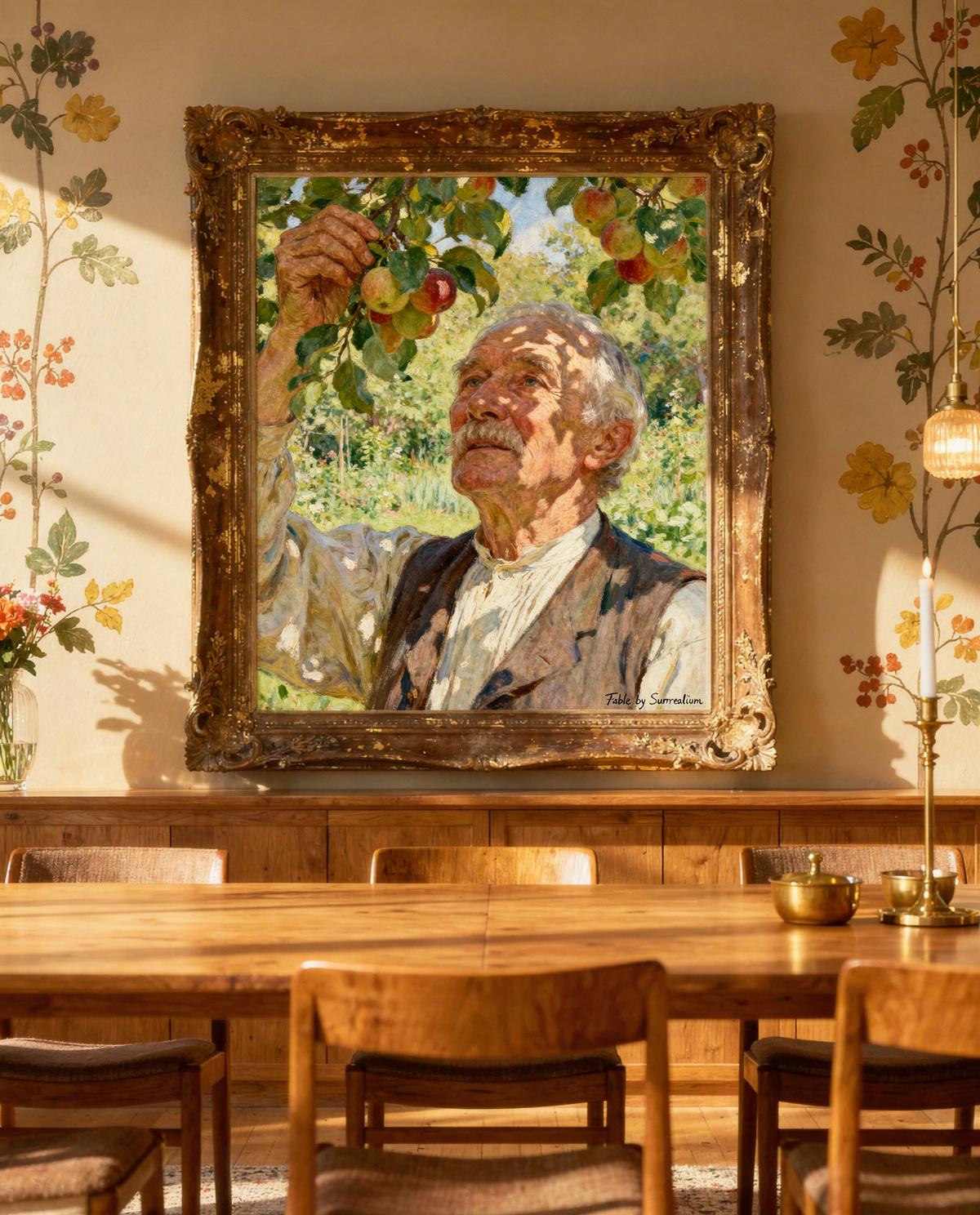 Father in the Garden human portrait — custom painted portrait by Fable