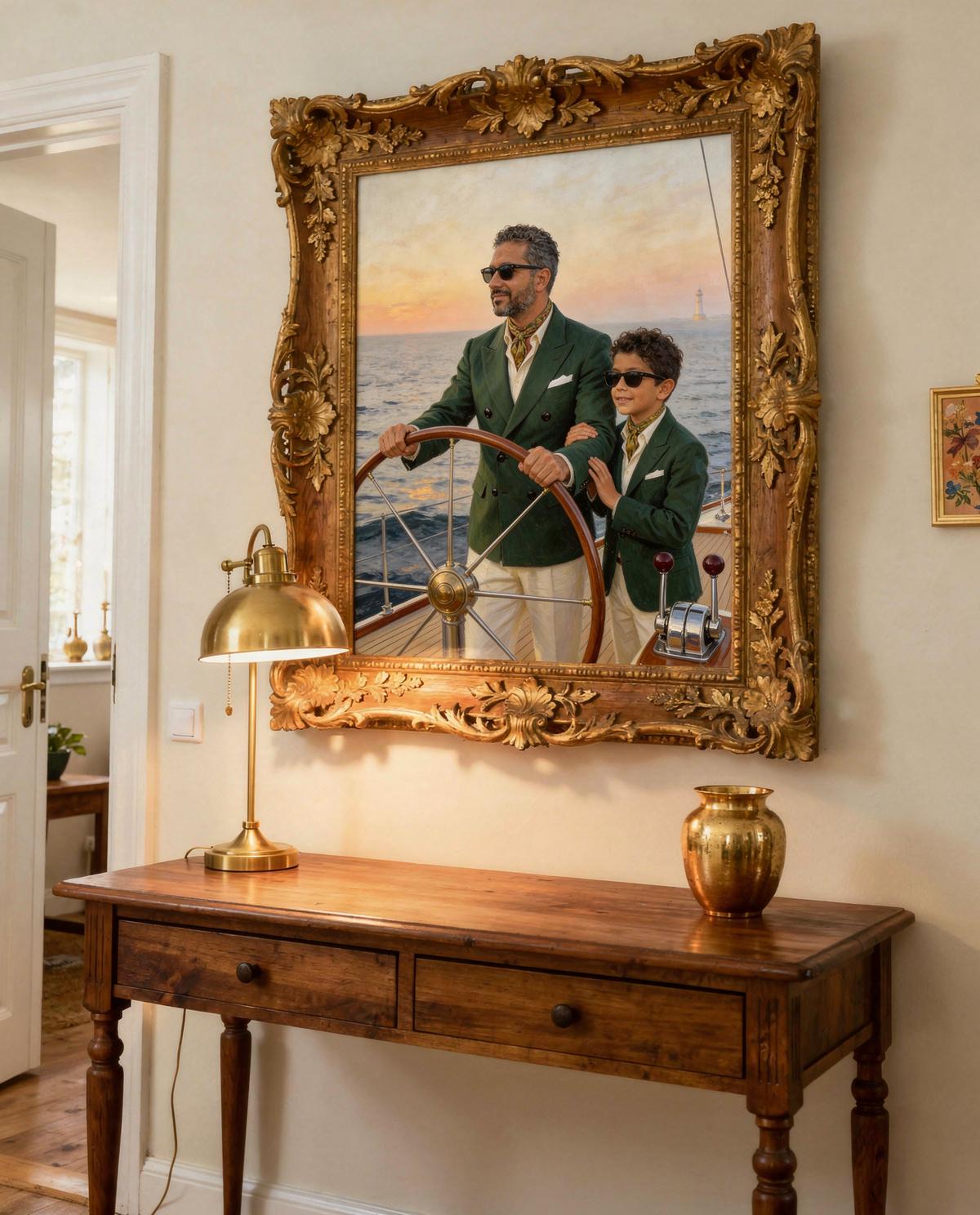 The Yacht Father human portrait — custom painted portrait by Fable