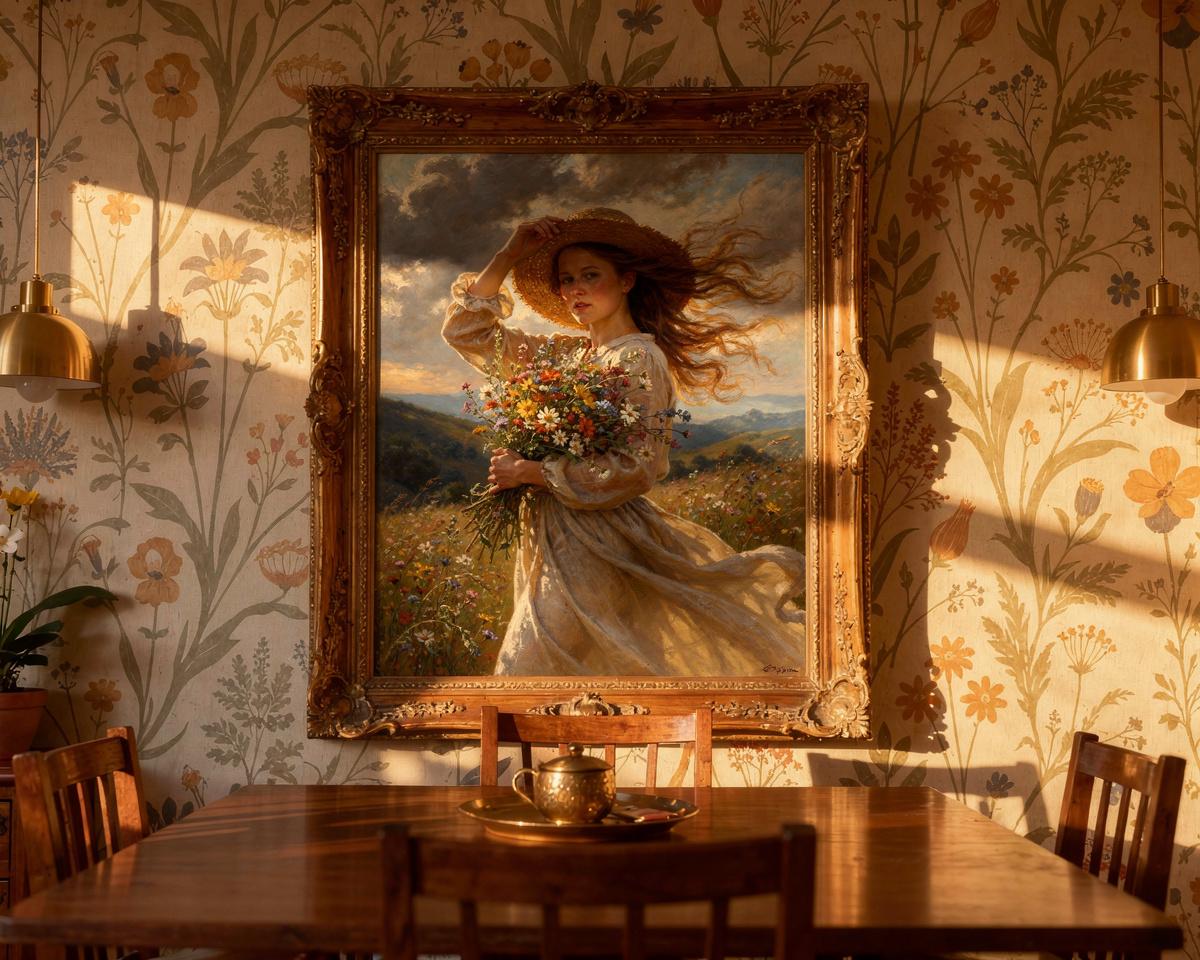 Mountain Bloom human portrait — custom painted portrait by Fable