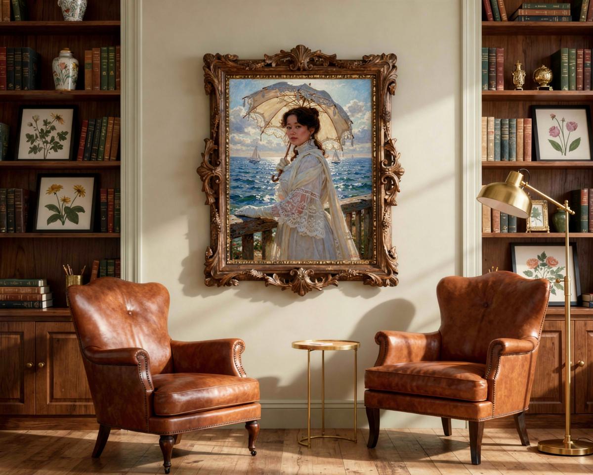 Seaside Reverie human portrait — custom painted portrait by Fable