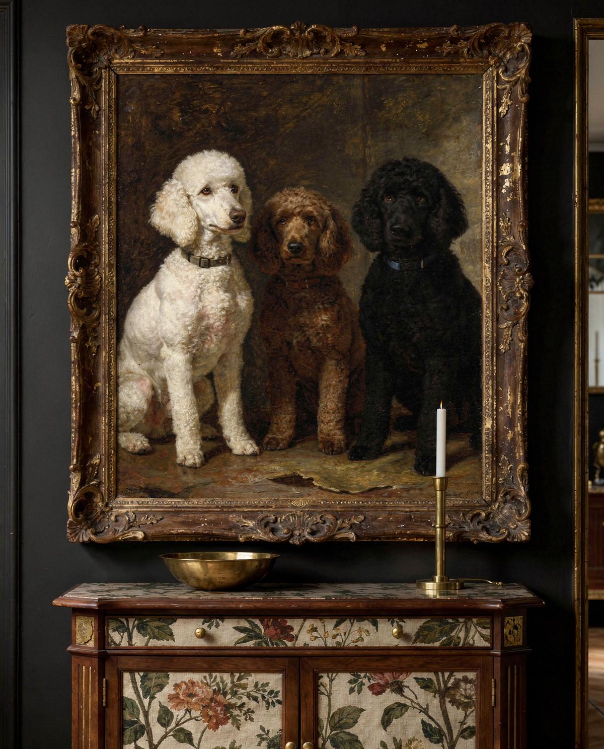 Presence Triad pet portrait — custom painted portrait by Fable