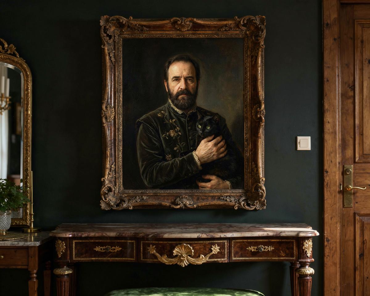 Tweed human portrait — custom painted portrait by Fable