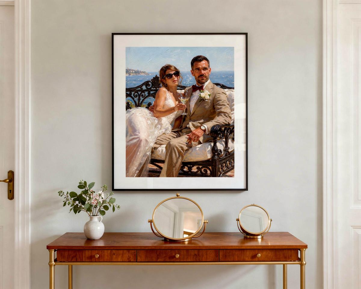Positano human portrait — custom painted portrait by Fable
