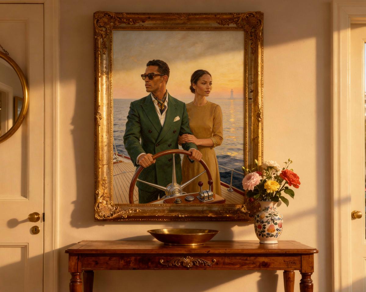 The Yacht human portrait — custom painted portrait by Fable
