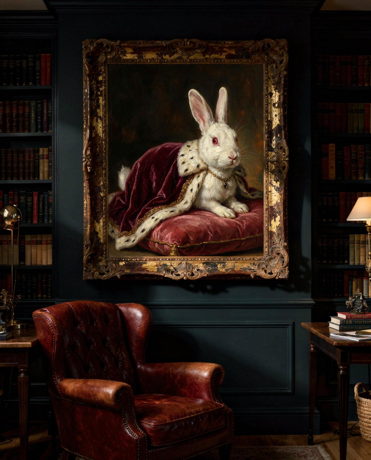 Florentine Renaissance Lapin pet portrait — custom painted portrait by Fable