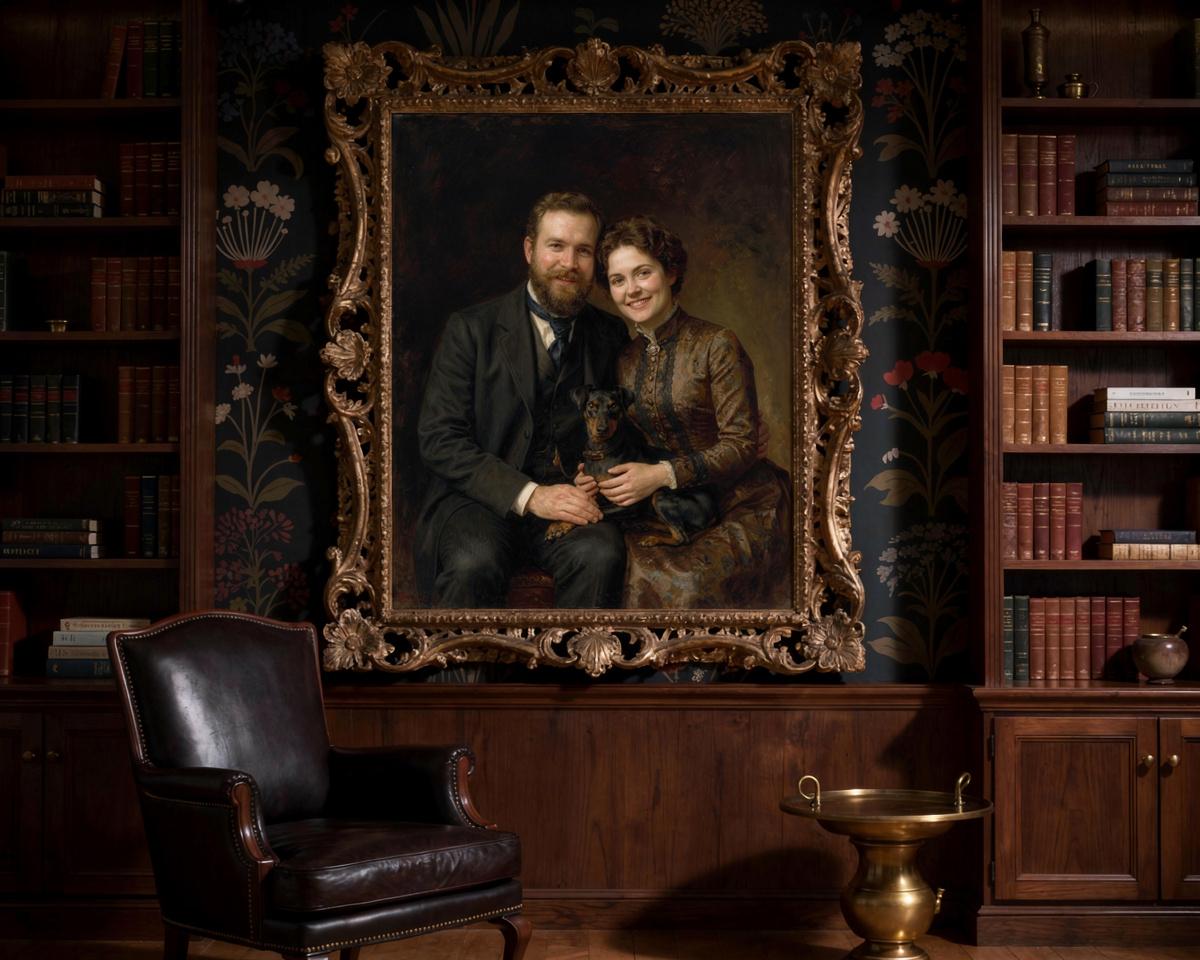 Belle Époque human portrait — custom painted portrait by Fable