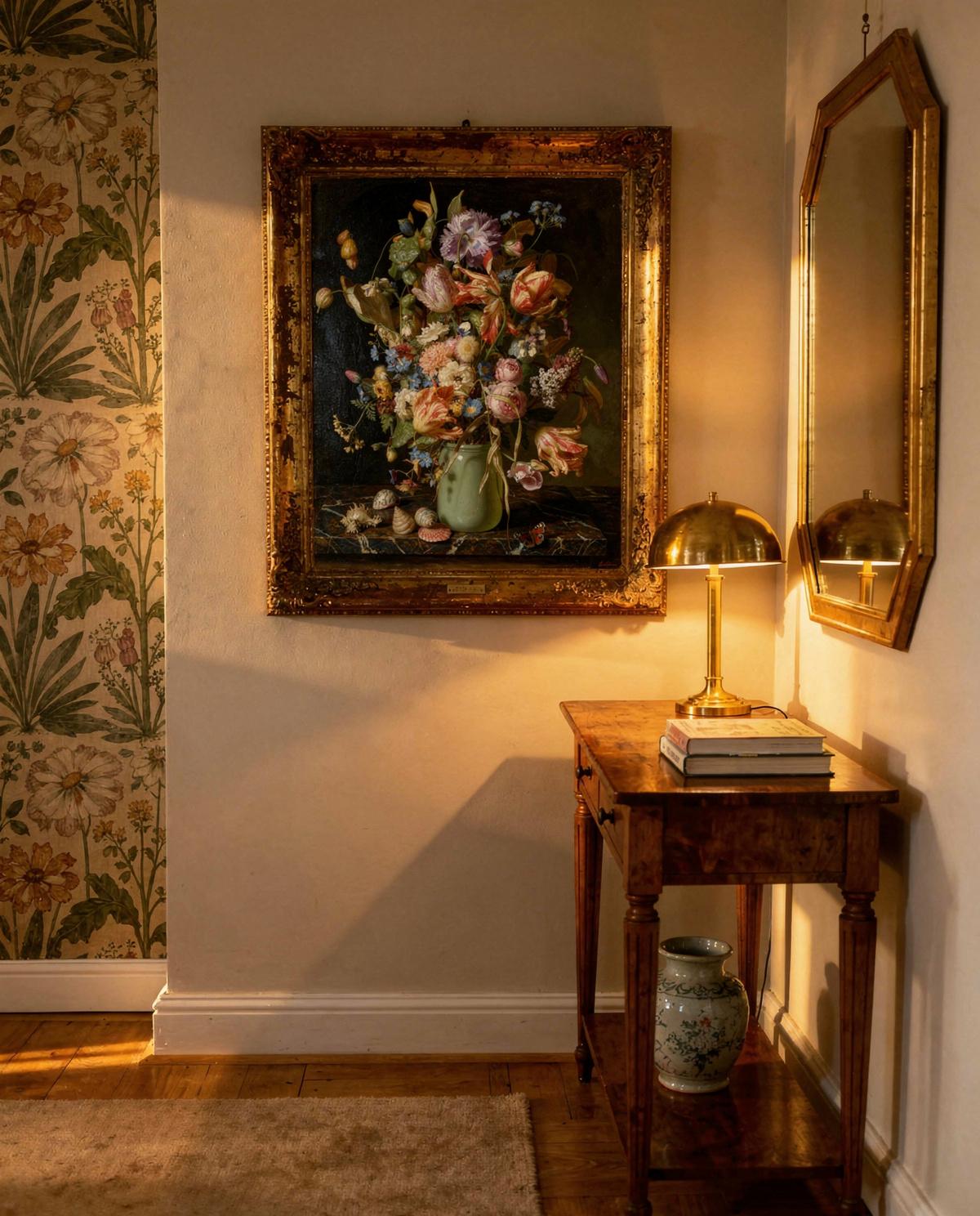 Flowers art piece — custom painted portrait by Fable