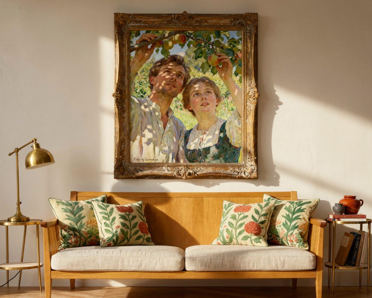 Fruits of the Garden Couple human portrait — custom painted portrait by Fable
