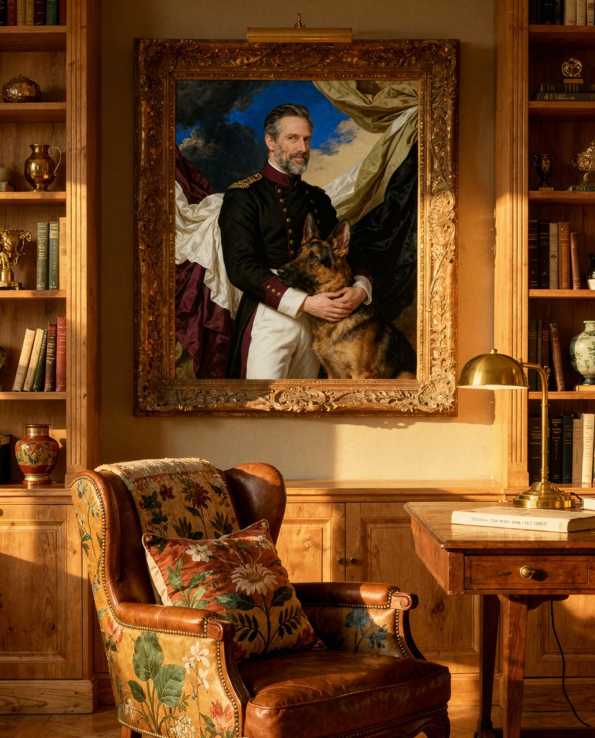 The Bond: Mans Best Friend human portrait — custom painted portrait by Fable