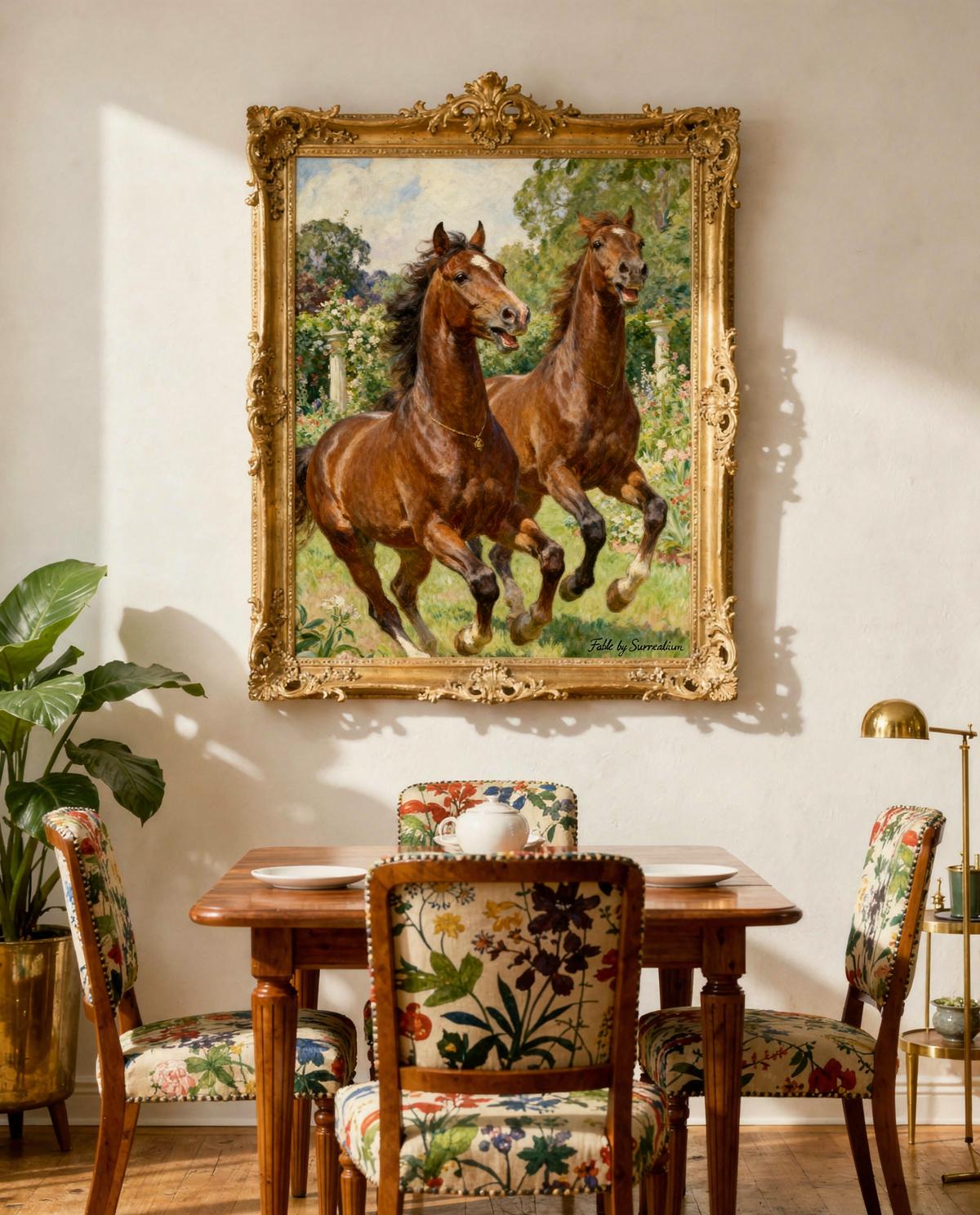 Midsummer Horse pet portrait — custom painted portrait by Fable