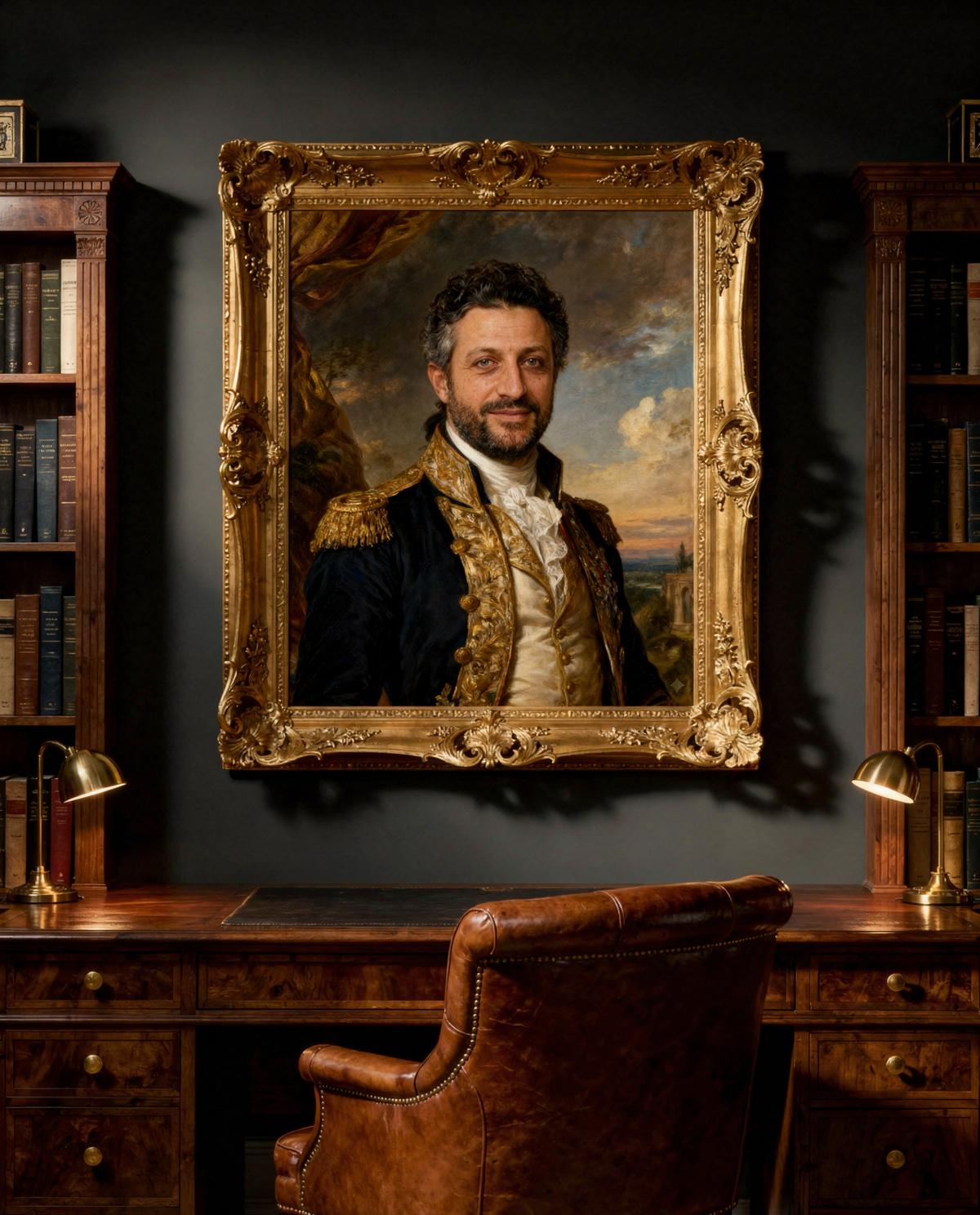 Colonel Dad human portrait — custom painted portrait by Fable