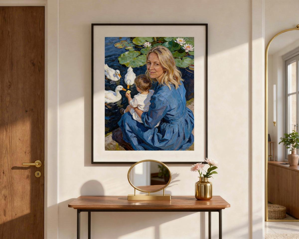 Water Lilies human portrait — custom painted portrait by Fable