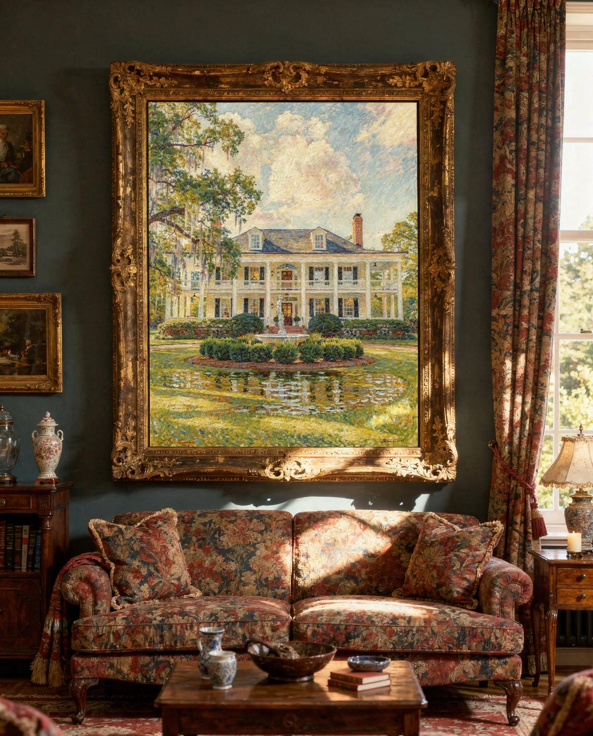 Monet Manor home portrait — custom painted portrait by Fable