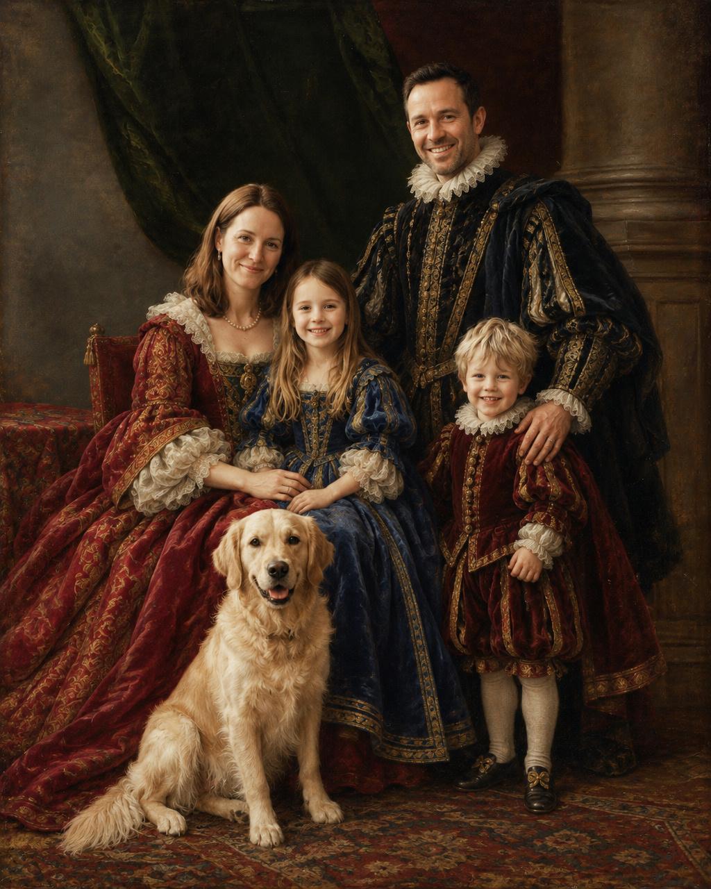 The Genoese Lady · Family human portrait — custom painted portrait by Fable