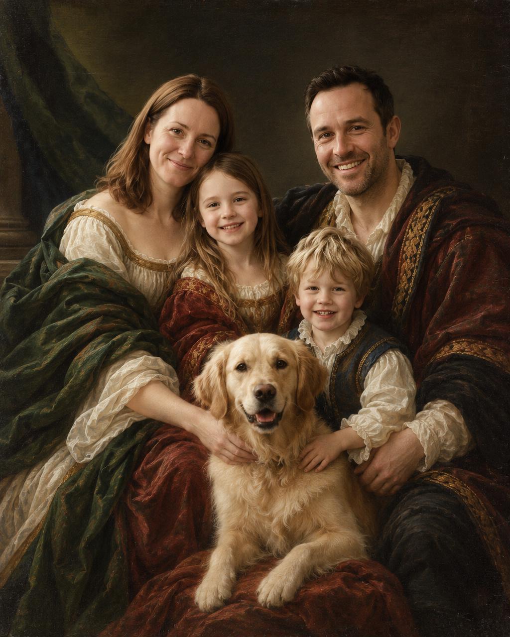 Mother and Son · Benjamin West human portrait — custom painted portrait by Fable
