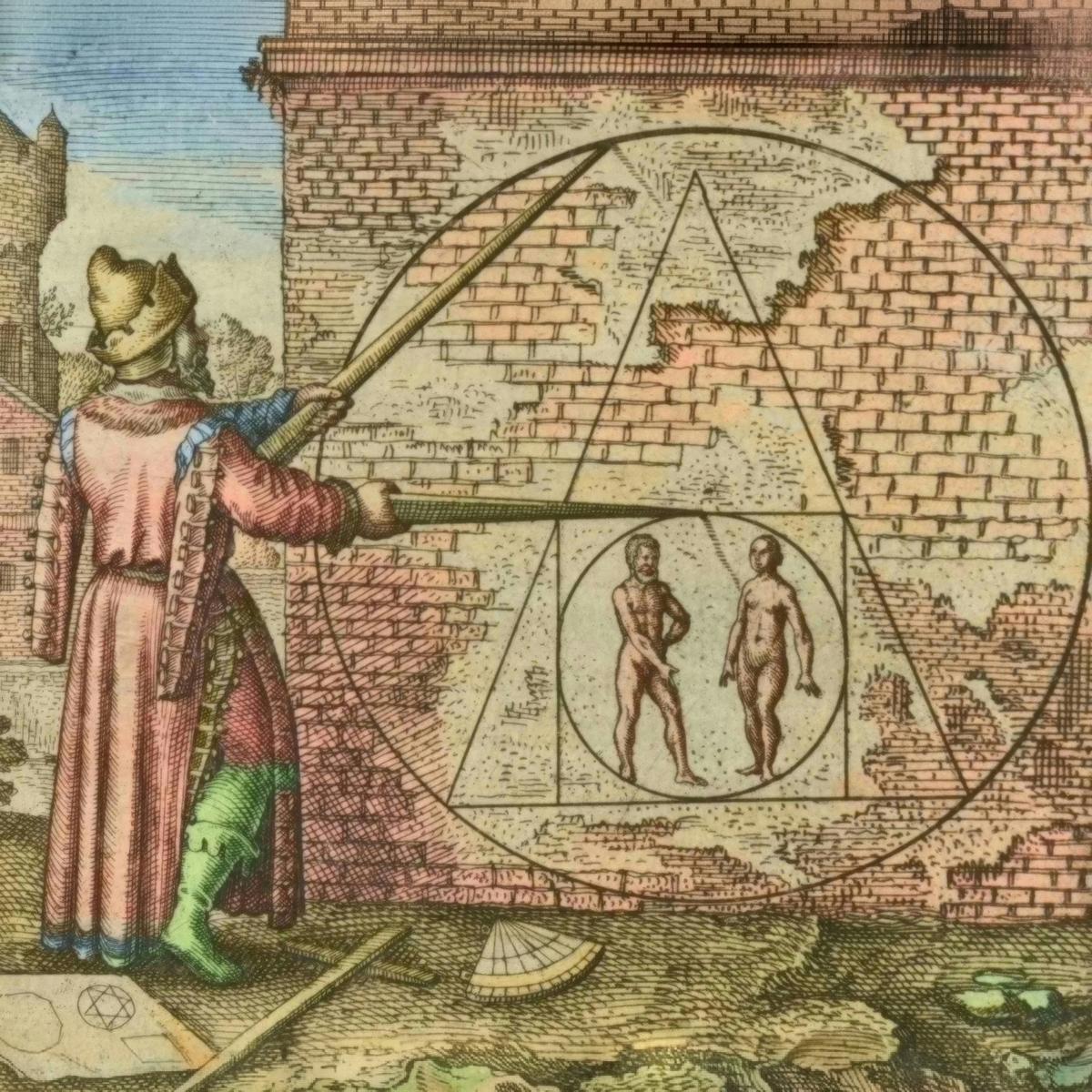 Squaring the Circle by Matthäus Merian the Elder, after Michael Maier — archival fine-art print from Fable
