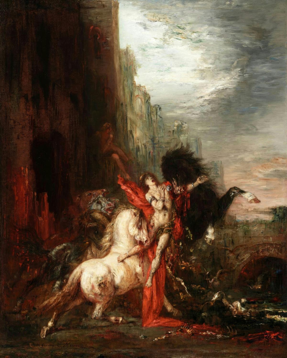 Diomedes Devoured by His Horses by Gustave Moreau — archival fine-art print from Fable
