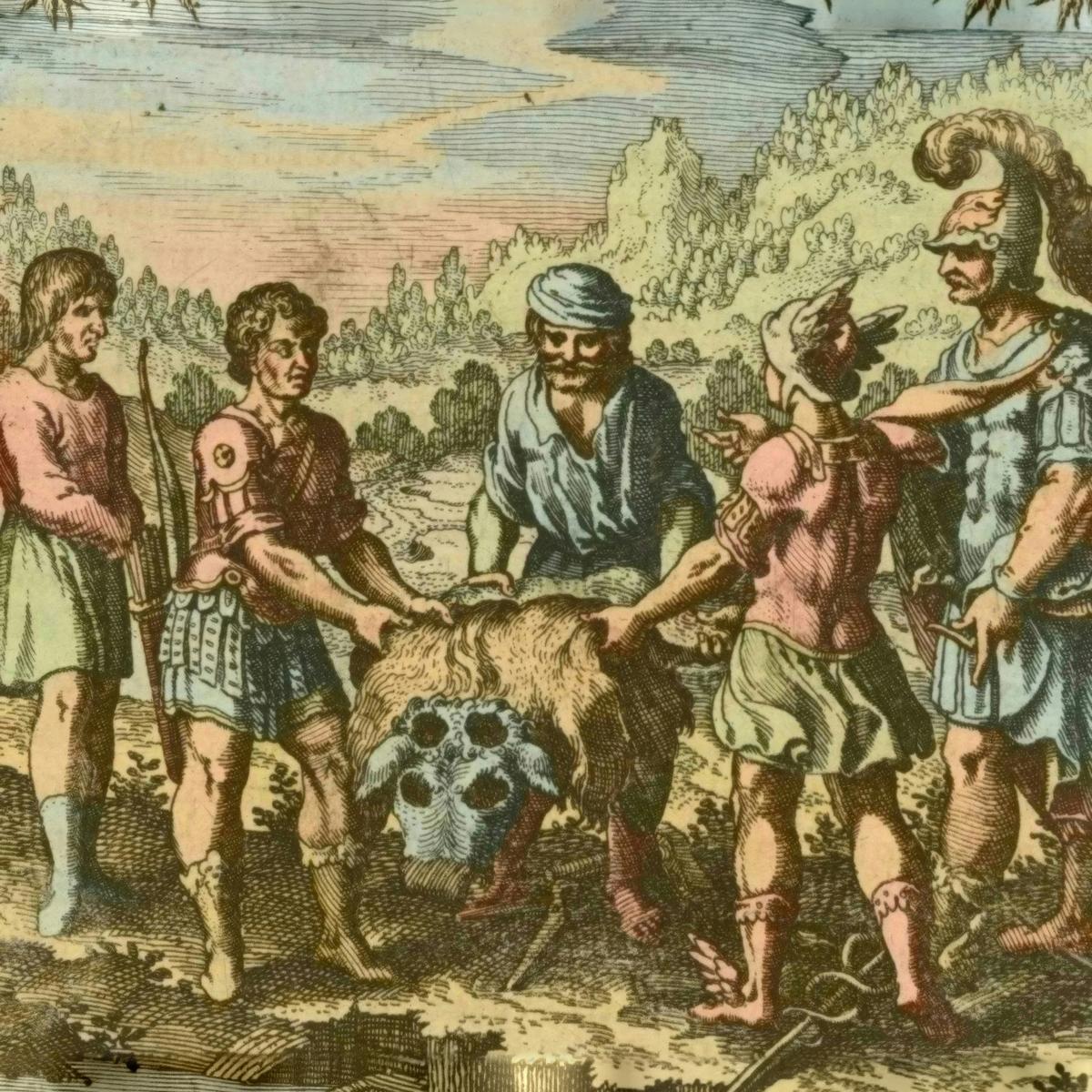 The Child of Three Fathers by Matthäus Merian the Elder, after Michael Maier — archival fine-art print from Fable