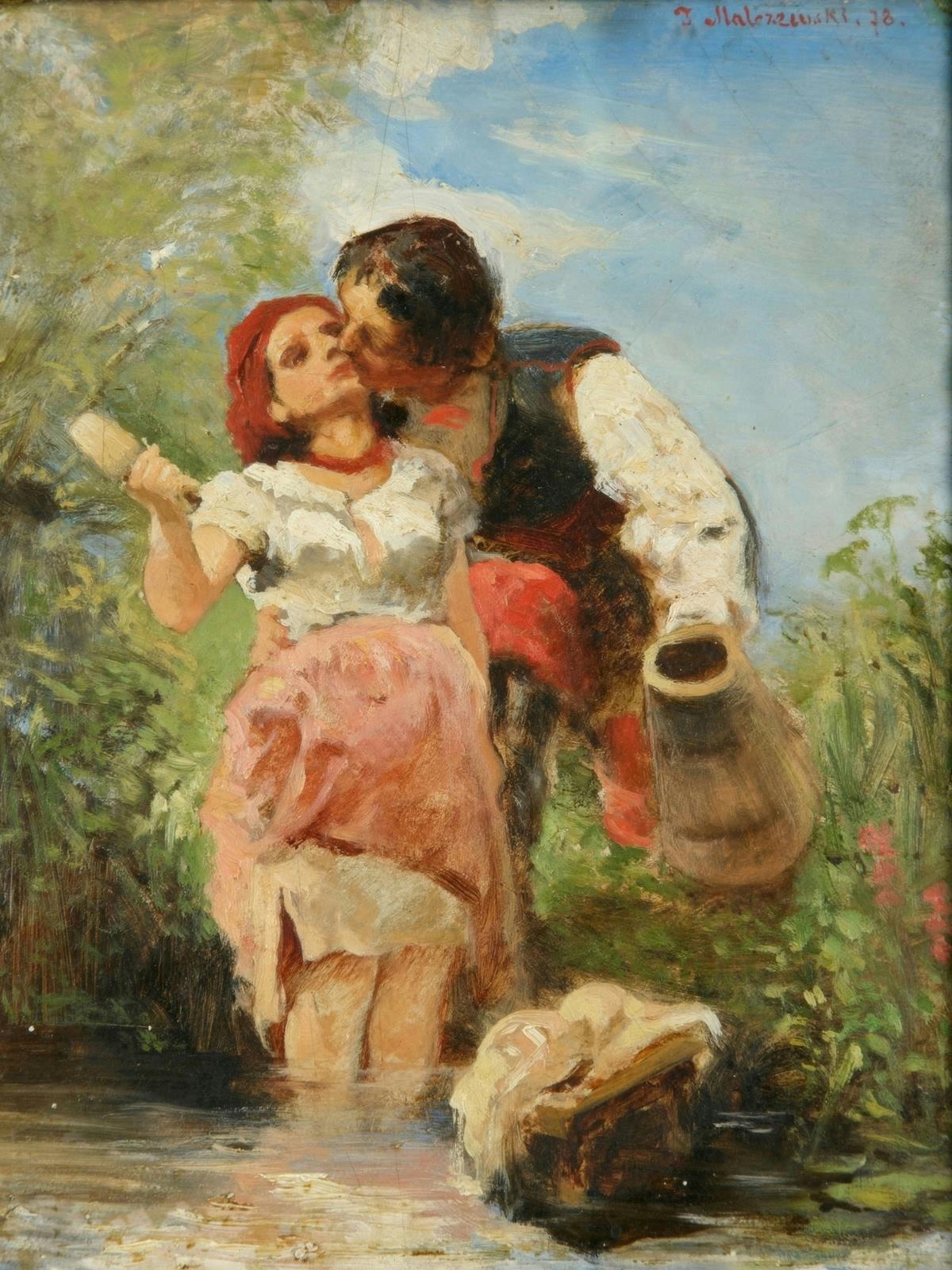 Courtship, Malczewski · Couples human portrait — custom painted portrait by Fable