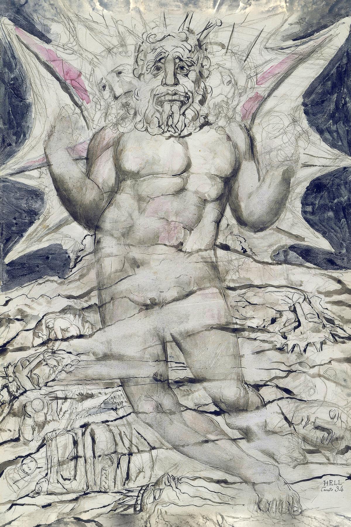 Lucifer (Illustrations to Dante's Divine Comedy) by William Blake — archival fine-art print from Fable