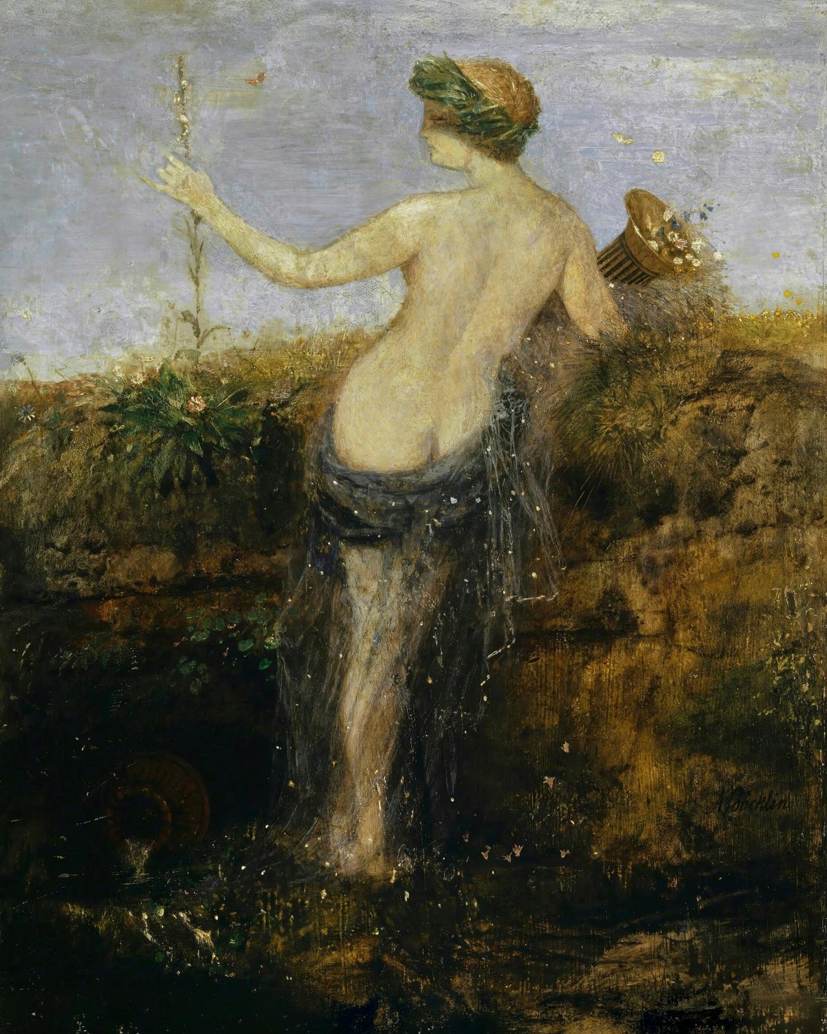 Nymphe with Horn of Plenty by Arnold Böcklin — archival fine-art print from Fable