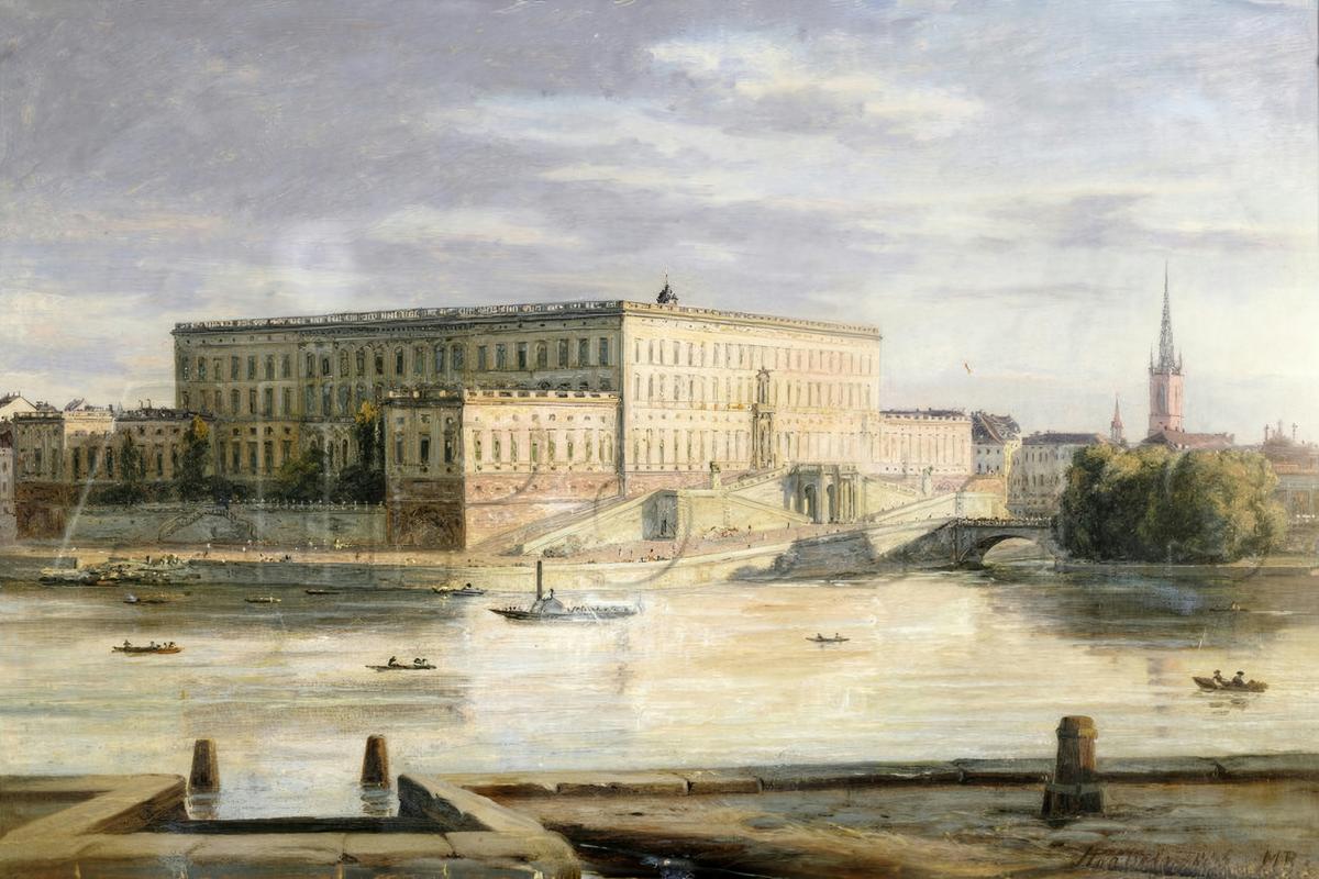 The Royal Palace, Stockholm home portrait — custom painted portrait by Fable