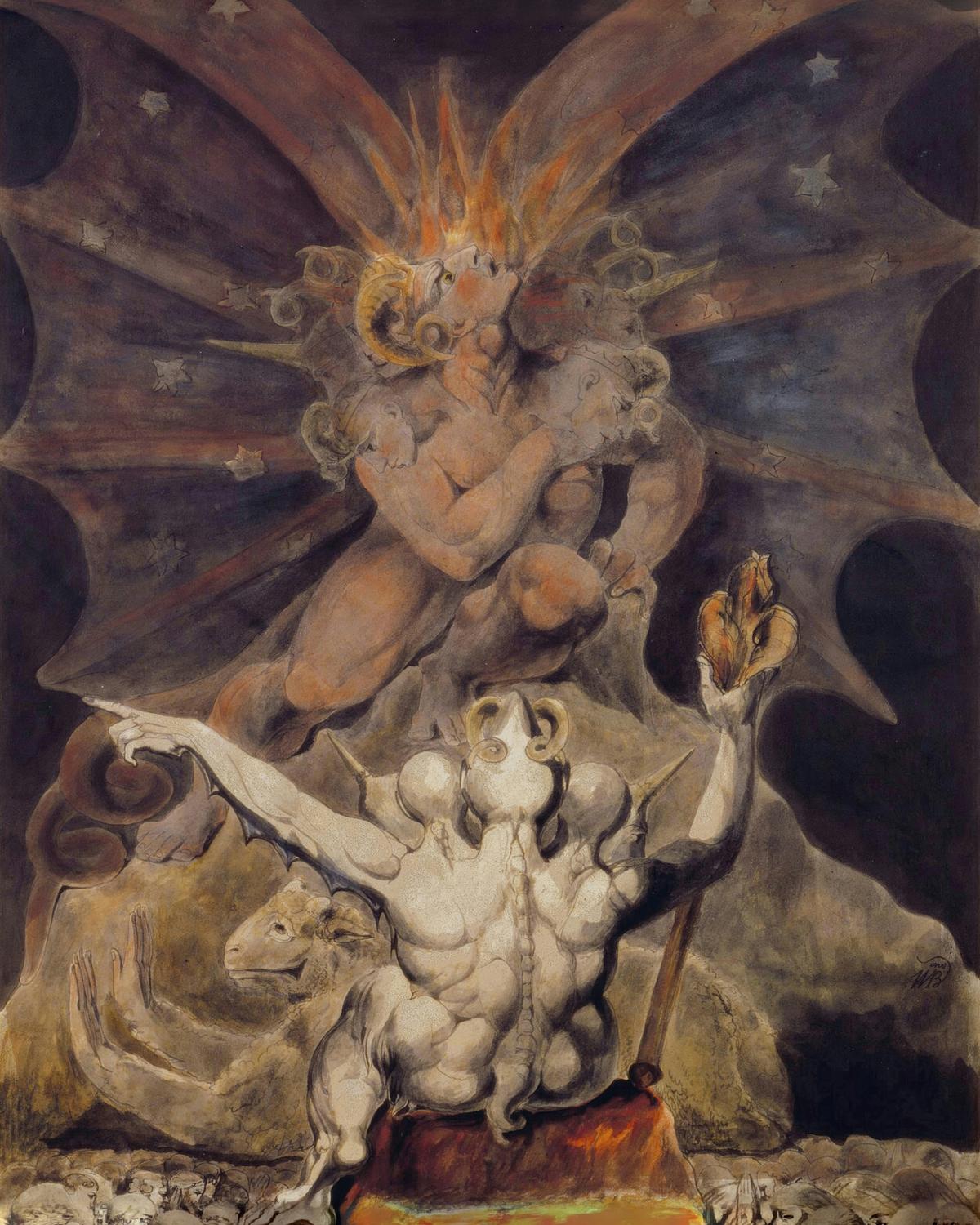 The Number of the Beast is 666 by William Blake — archival fine-art print from Fable