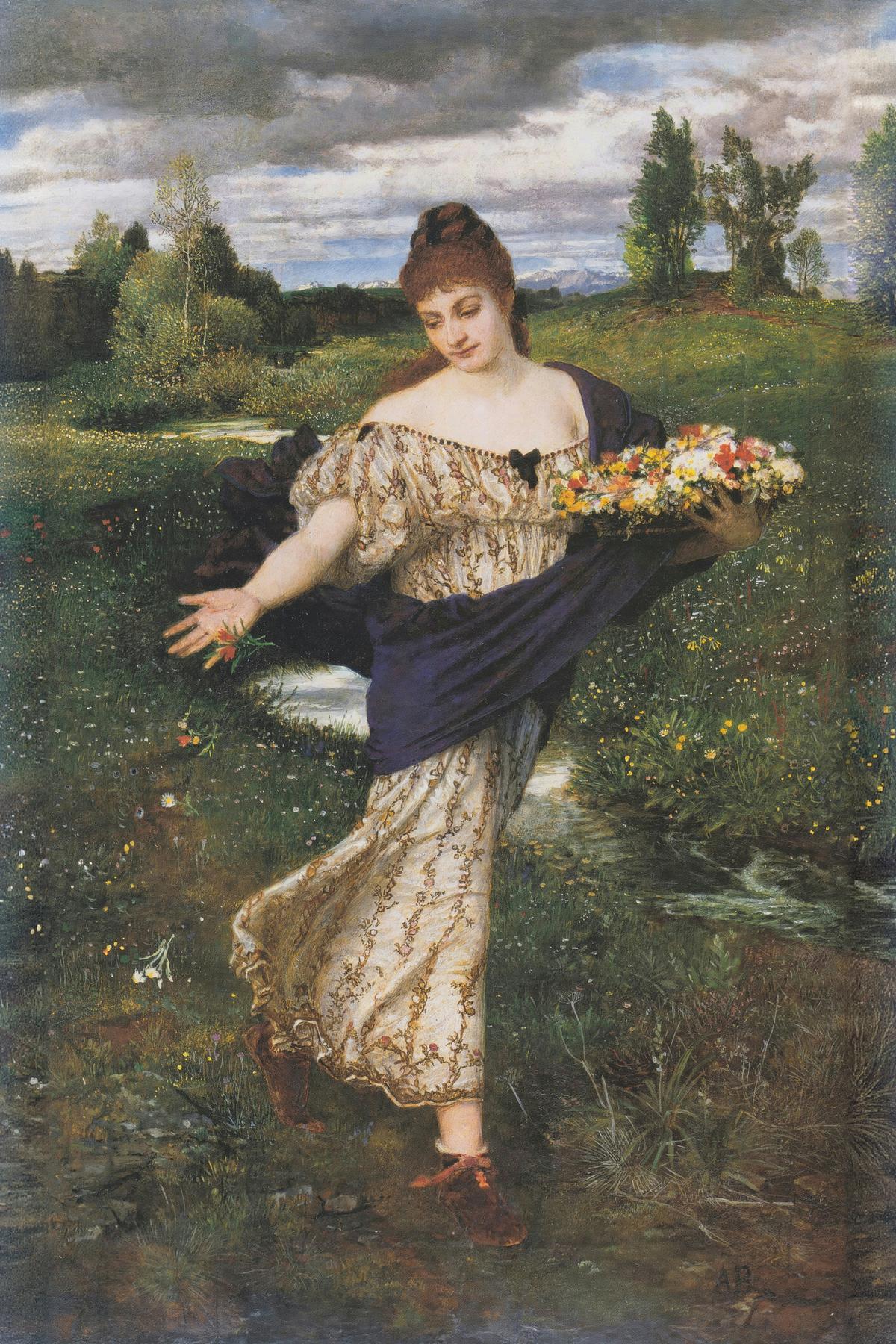 Flora, scattering flowers by Arnold Böcklin — archival fine-art print from Fable