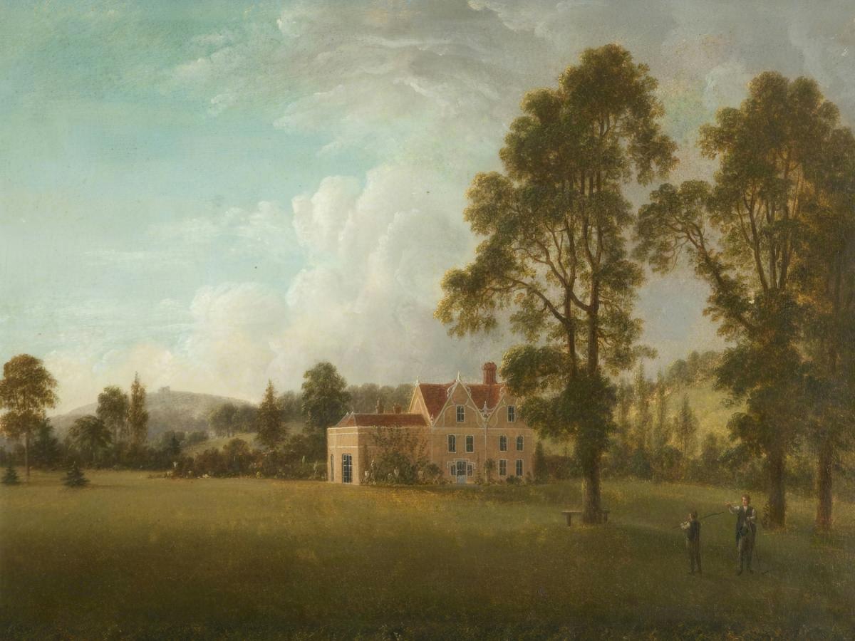 Albury House, Surrey home portrait — custom painted portrait by Fable