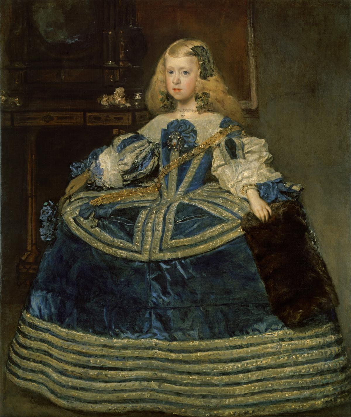 Infanta in a Blue Dress · Children human portrait — custom painted portrait by Fable