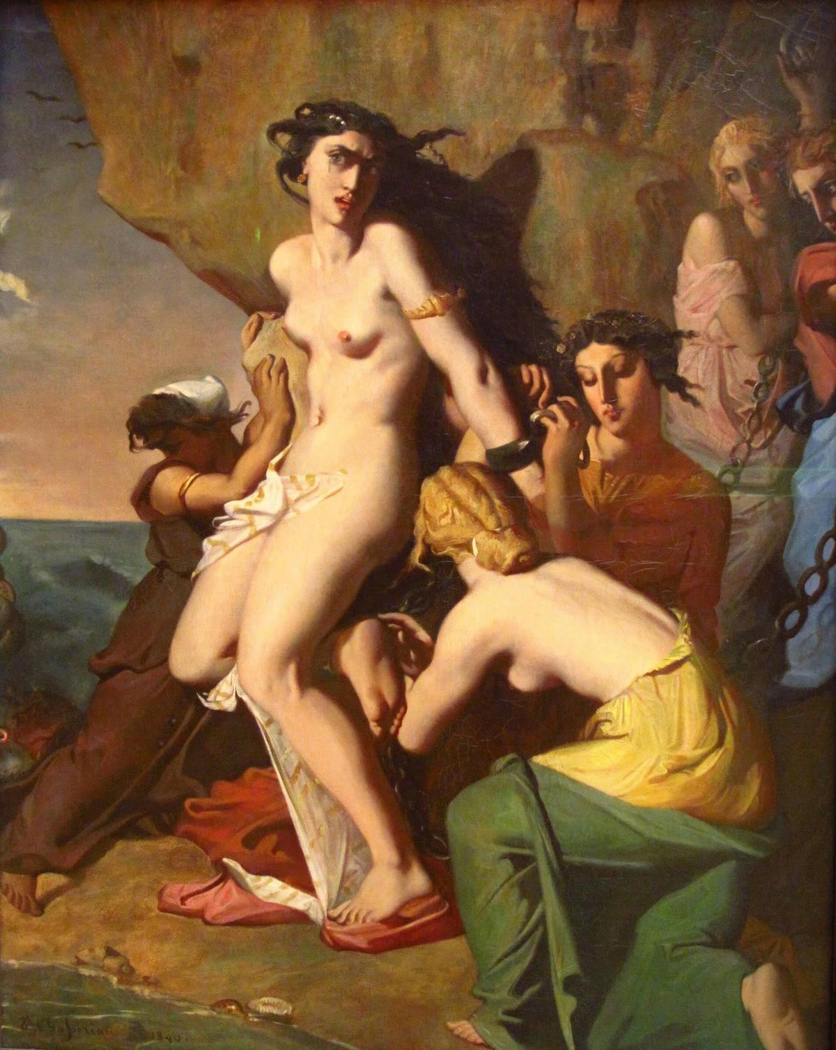 Andromeda Chained to the Rock by the Nereids by Théodore Chassériau — archival fine-art print from Fable